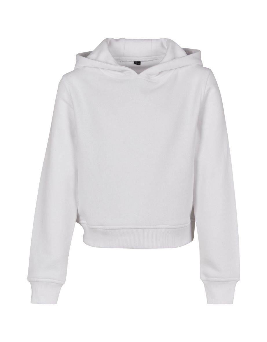 Shop Build Your Brand Girls Cropped Hoodie White Online in Jordan VogaCloset