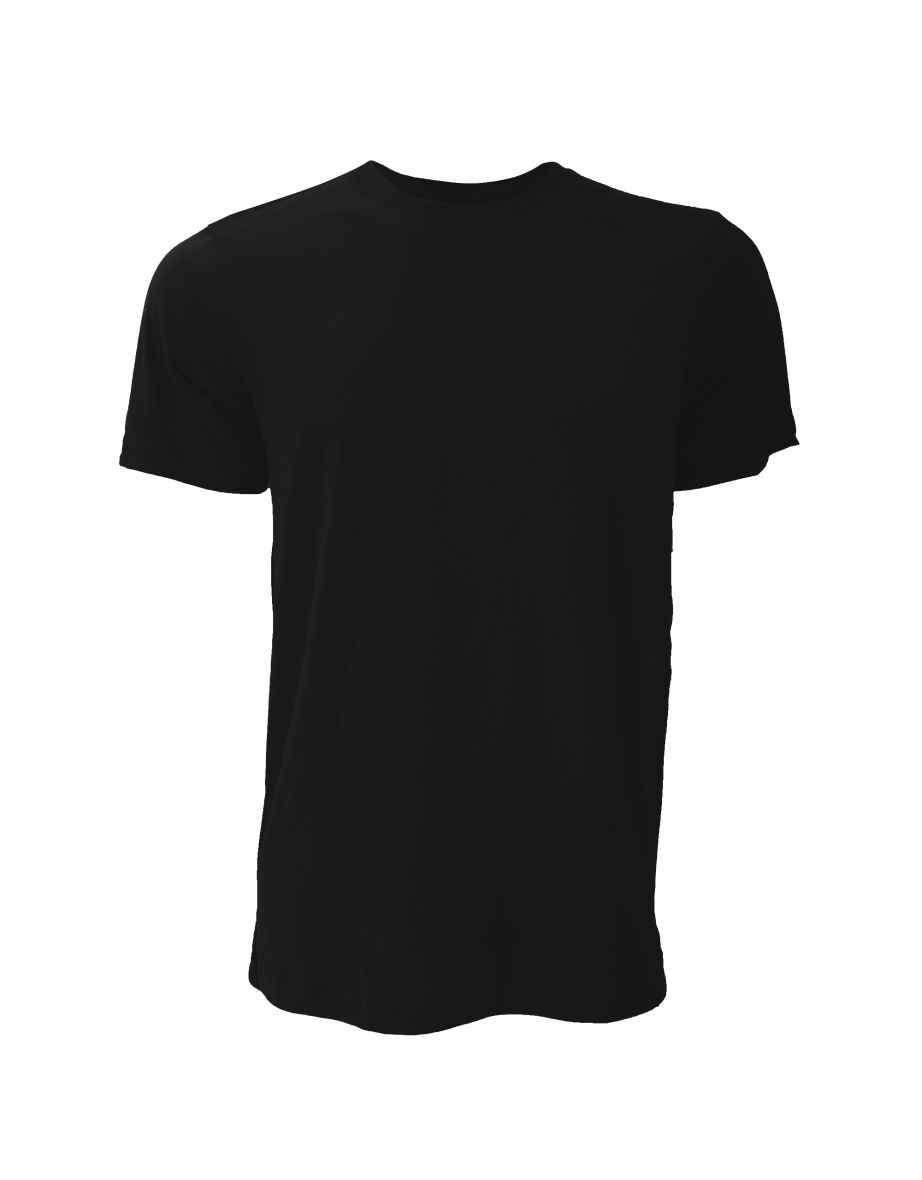 Canvas Unisex Jersey Crew Neck T-Shirt / Mens Short Sleeve T-Shirt - Black