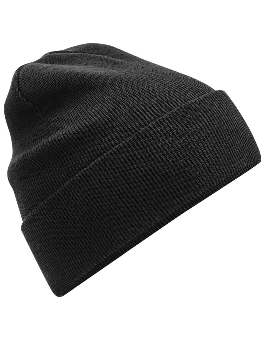 Beechfield Original Organic Cotton Cuffed Beanie - Black