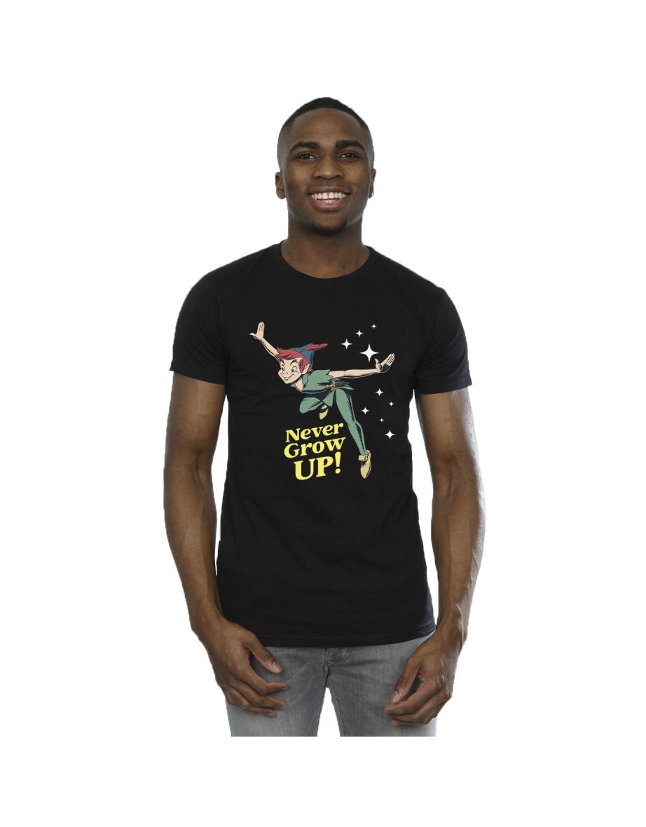 Shop Disney Mens Peter Pan Never Grow Up T Shirt Black Online in United Arab Emirates VogaCloset