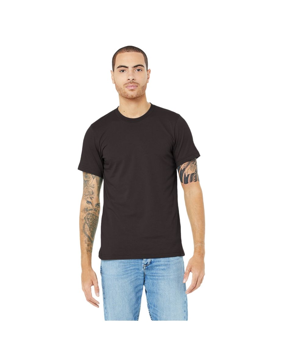 Canvas Unisex Jersey Crew Neck T-Shirt / Mens Short Sleeve T-Shirt - Dark Grey - 2