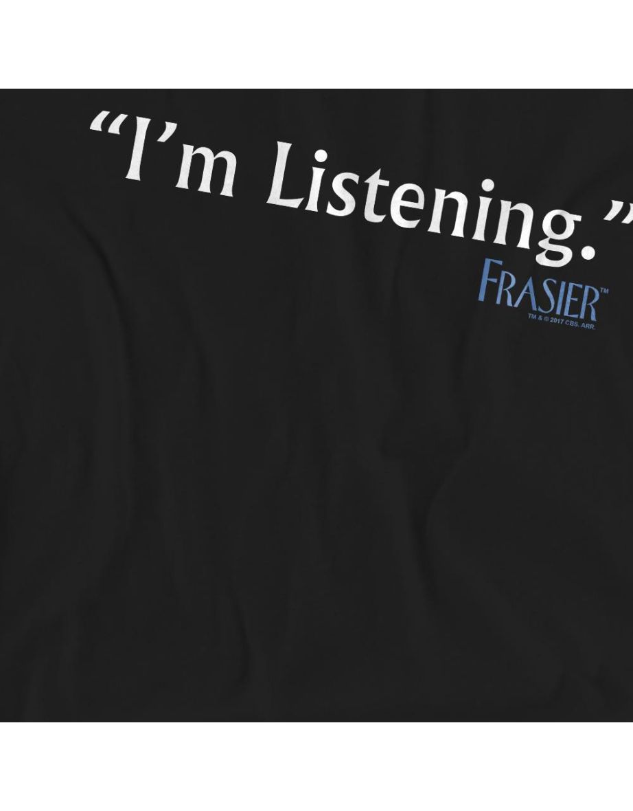 Frasier Unisex Adult I´m Listening T-Shirt - Black - 3