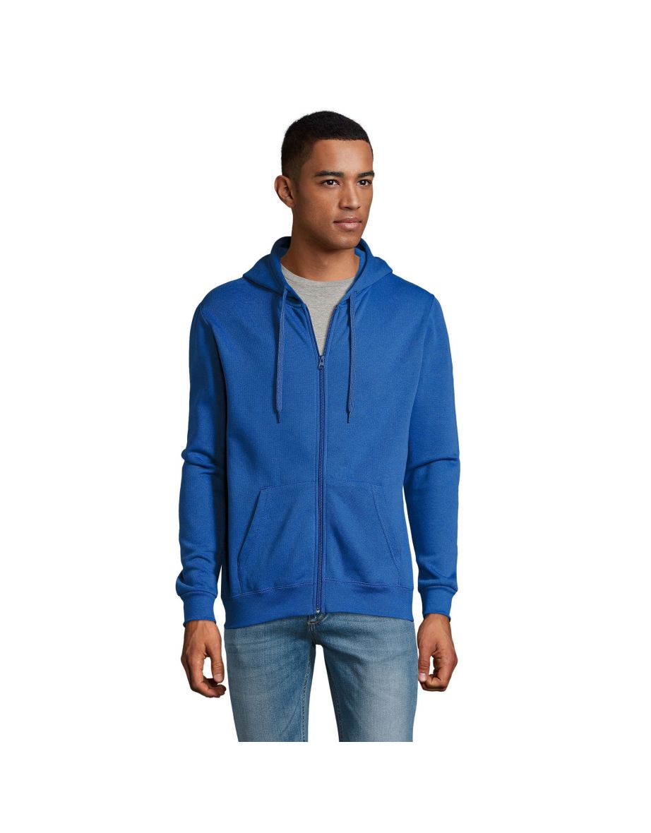SOLS Mens Stone Zip Up Plain Hoodie - Royal Blue - 3