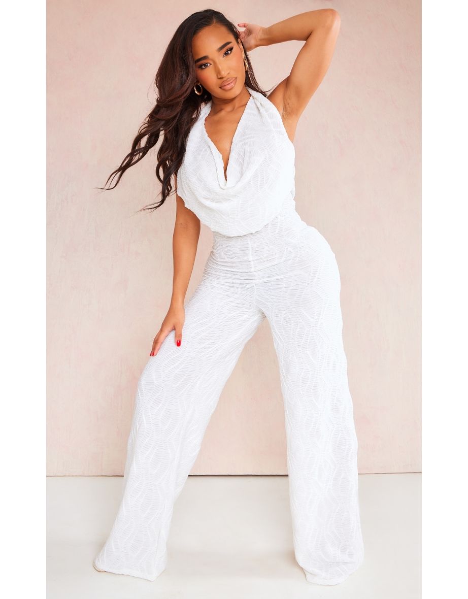 White cheap jumpsuit plt