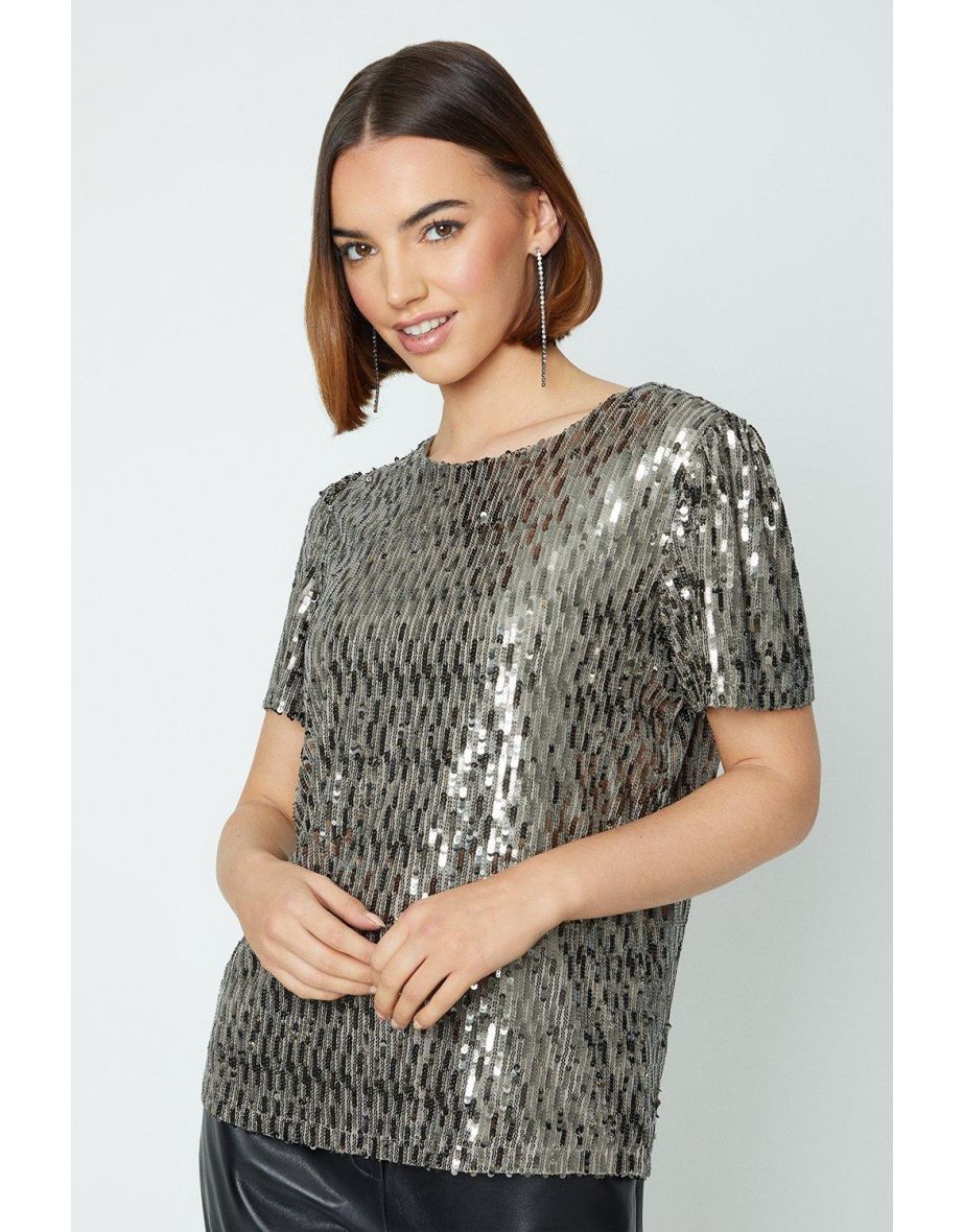 Oasis grey sequin outlet jumper