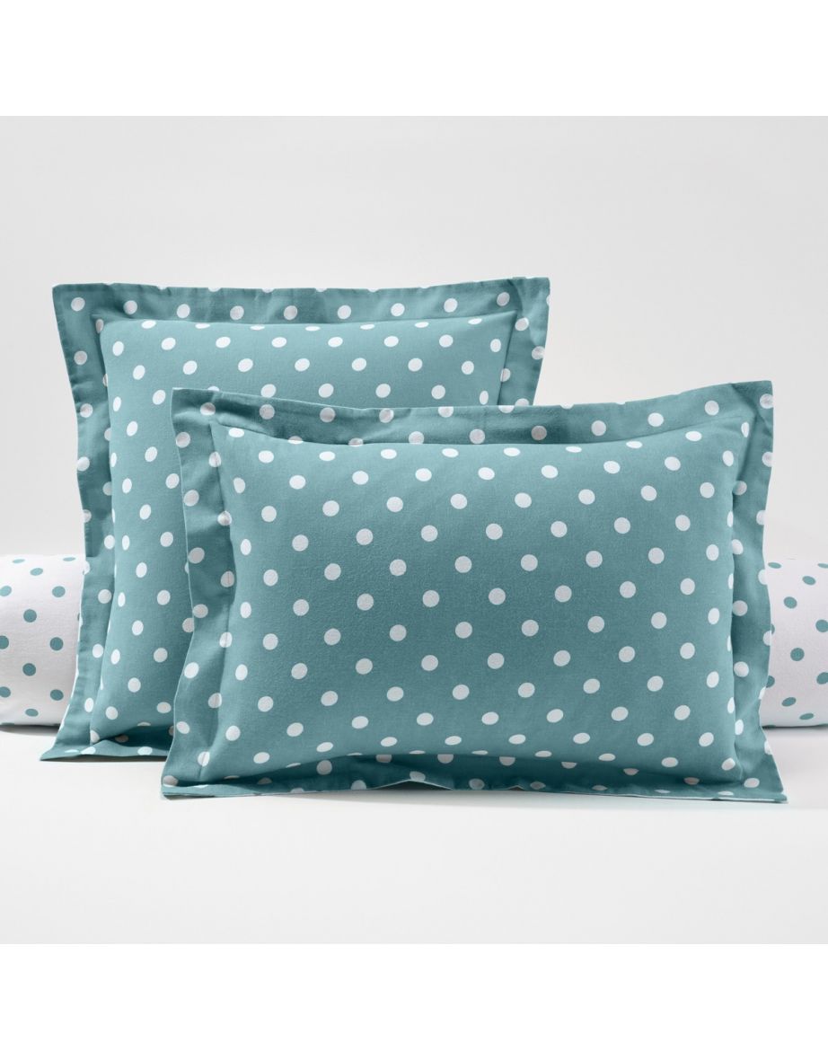 CLARISSE Polka Dot Cotton Flannel Pillowcase