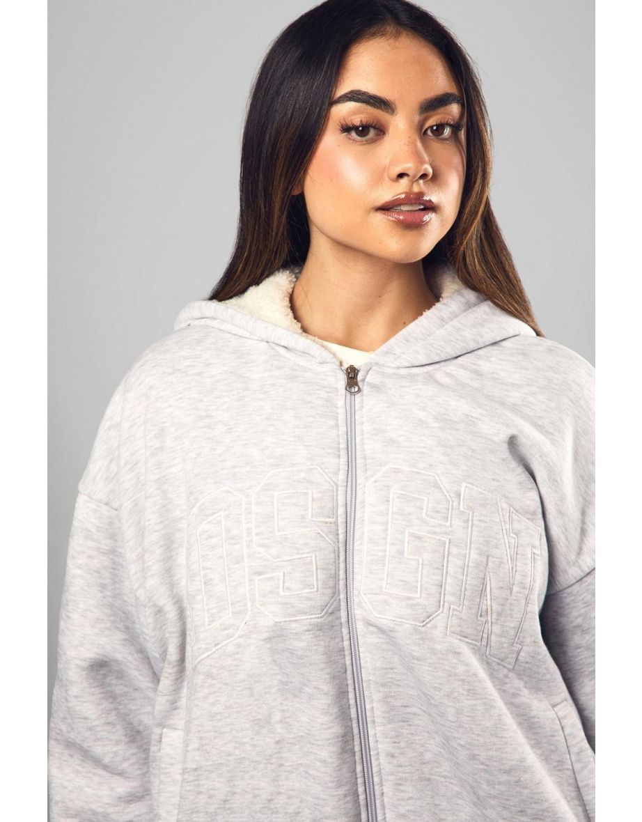 Dsgn Fleece Lined Zip Through Hoodie - 3