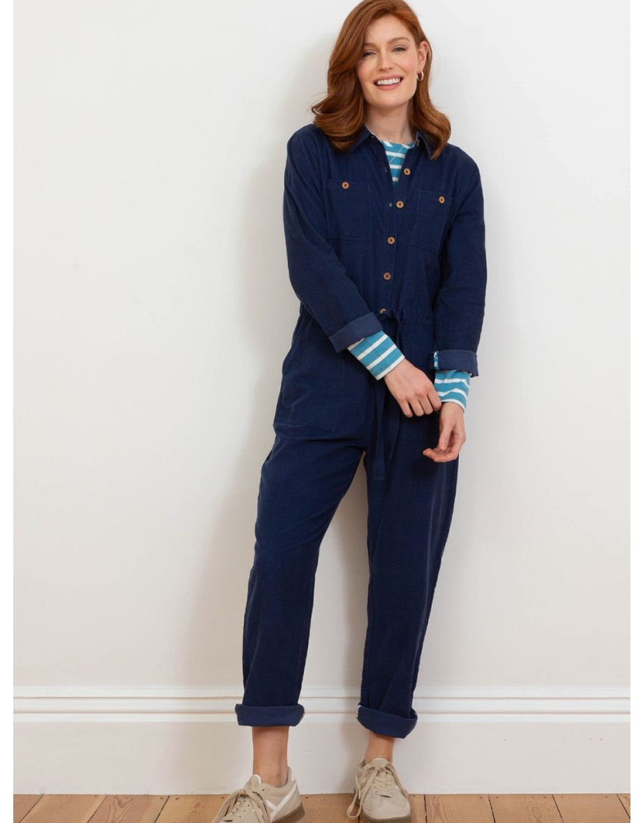 Melplash cord jumpsuit