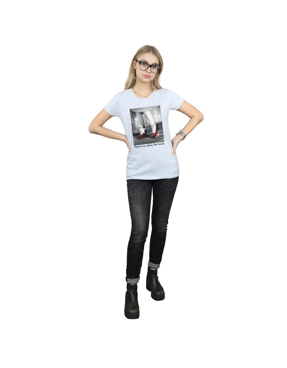 The Wizard Of Oz Womens/Ladies Ruby Slippers Photo Cotton T-Shirt - Sports Grey - 3