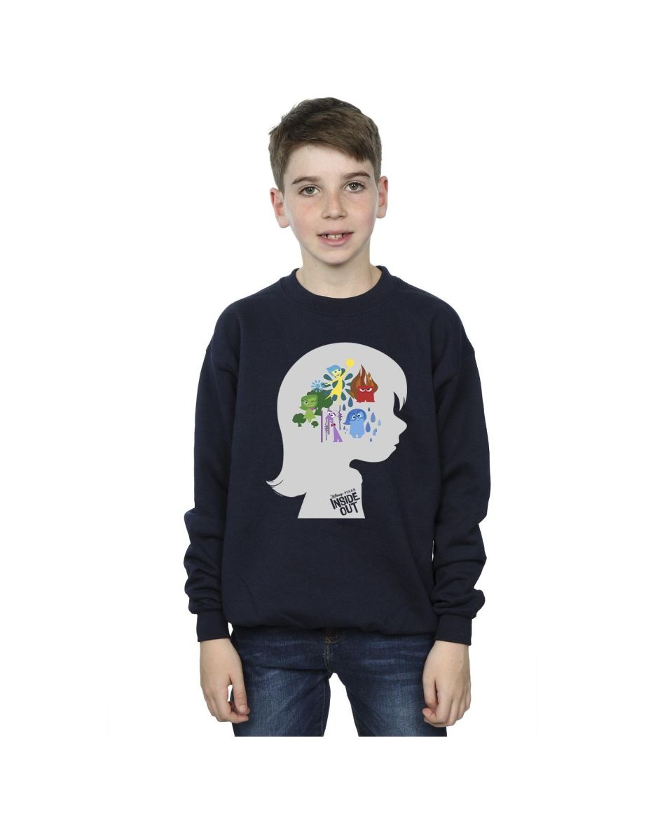 Disney Boys Inside Out Head Silhouette Sweatshirt - Navy Blue