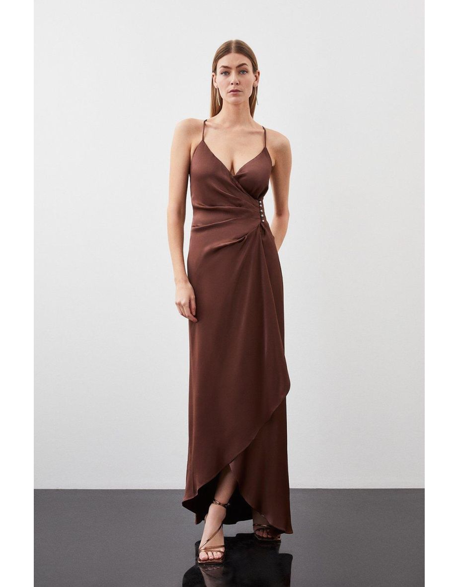 Karen millen shops ruched wrap dress