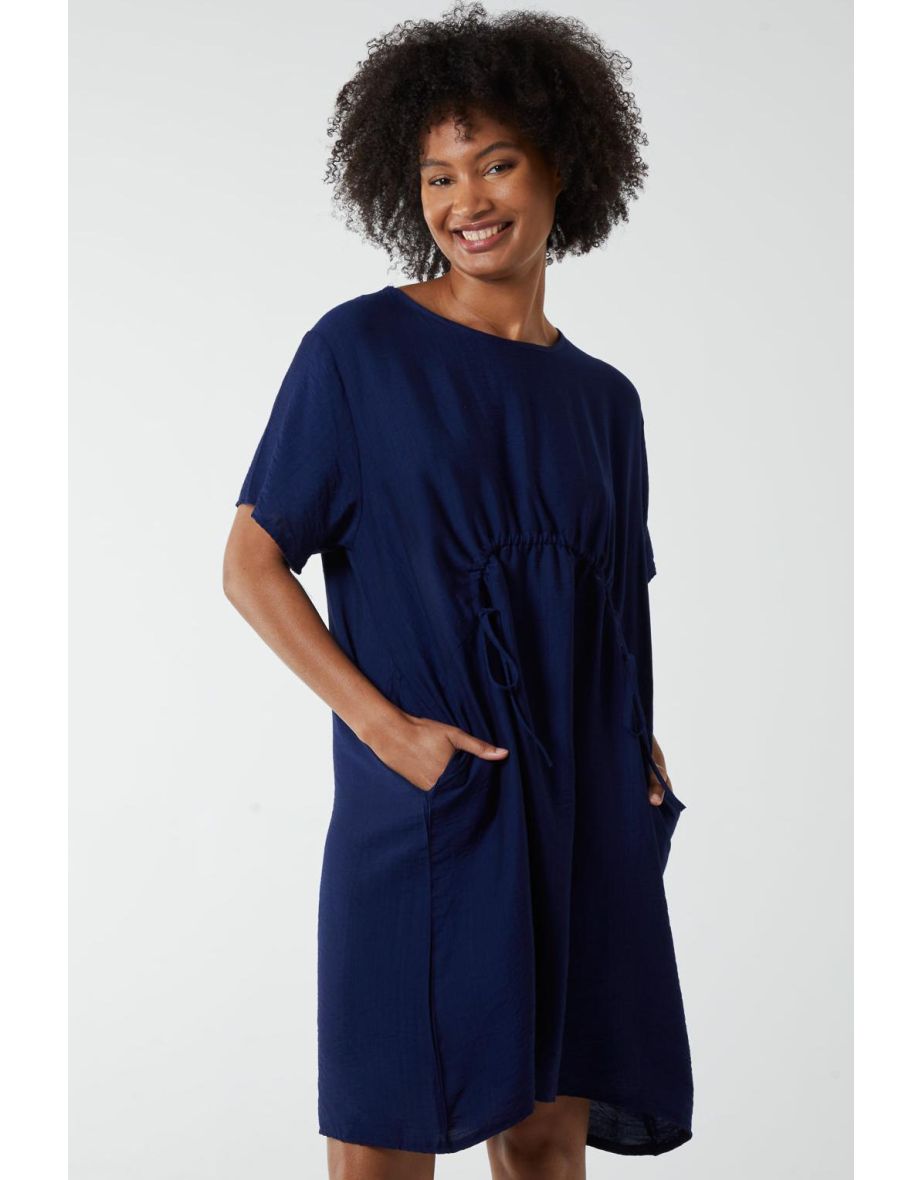 Cocoon Dress With Side Pockets