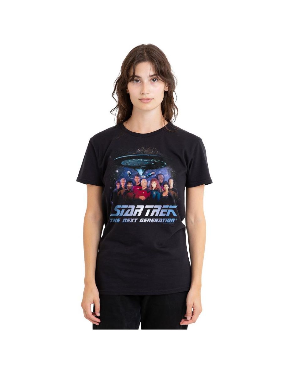 Star Trek Unisex Adult Space Group T-Shirt - Black