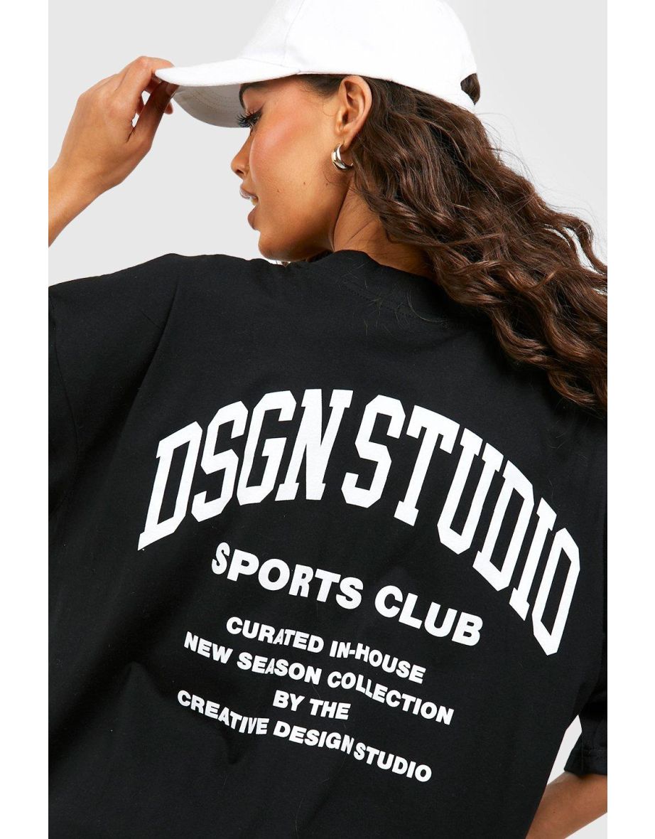Dsgn Studio Sports Club Oversized T-shirt - black - 3