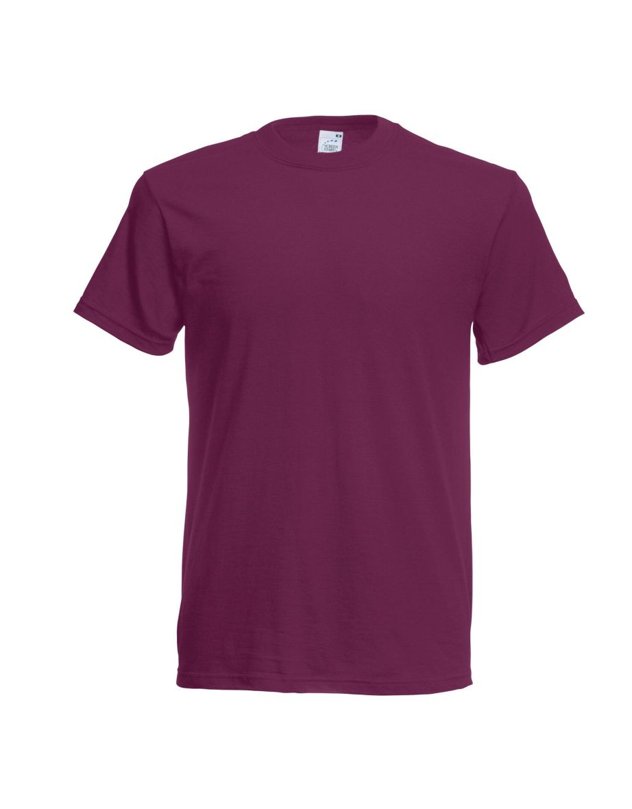 Fruit Of The Loom Mens Original Short Sleeve T-Shirt - Burgundy