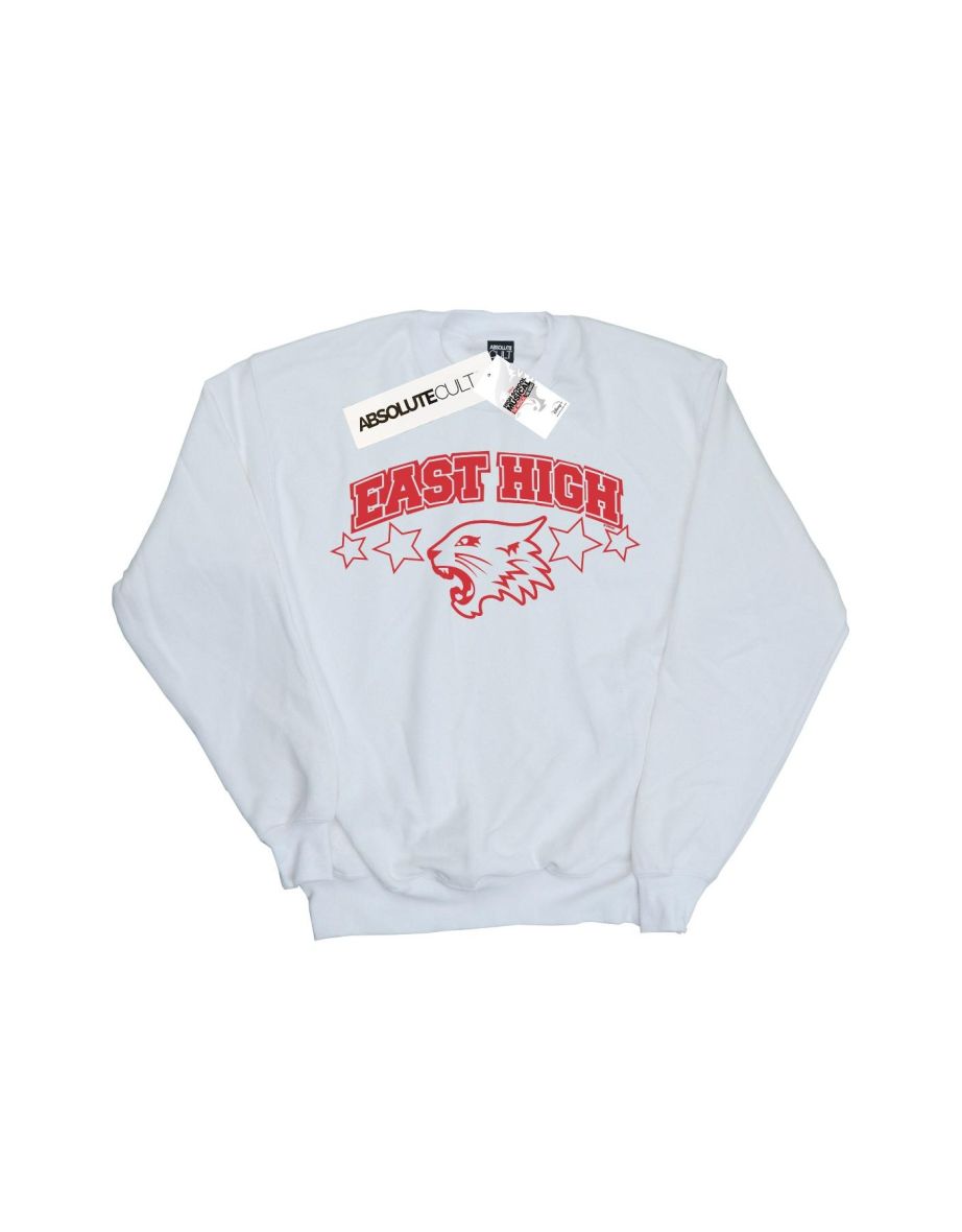 Disney Womens/Ladies High School Musical The Musical Wildcat Stars Sweatshirt - White