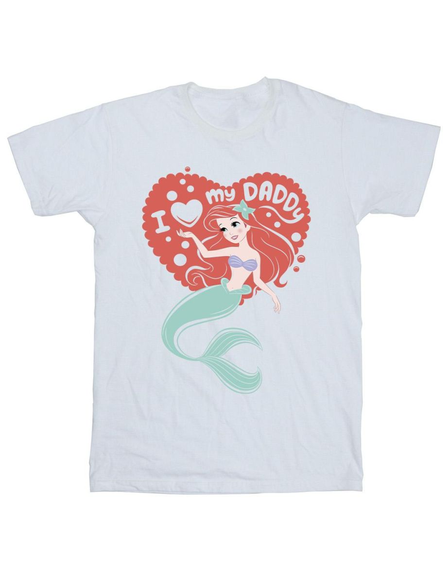 Disney Boys The Little Mermaid Love Daddy T-Shirt - White
