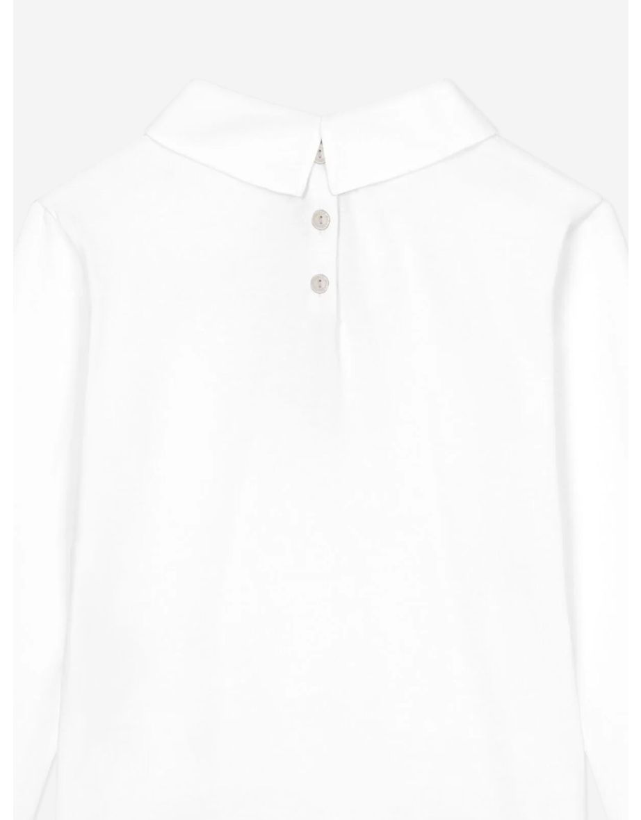 Girls Peter Pan Collar Top in White - 4