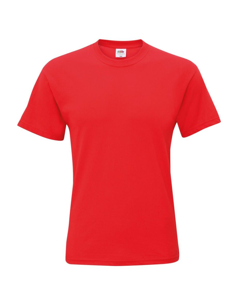 Fruit Of The Loom Mens Original Short Sleeve T-Shirt - Red