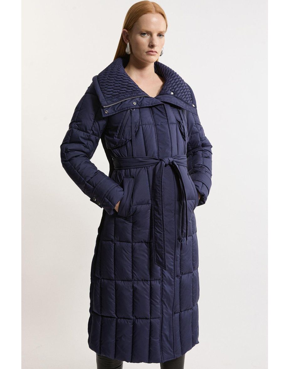 Quilted Belted Puffer Coat