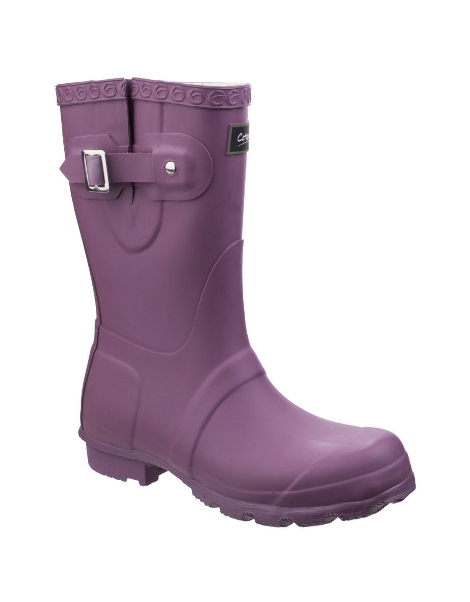 Cotswold Womens/Ladies Windsor Short Waterproof Pull On Wellington Boots - Purple