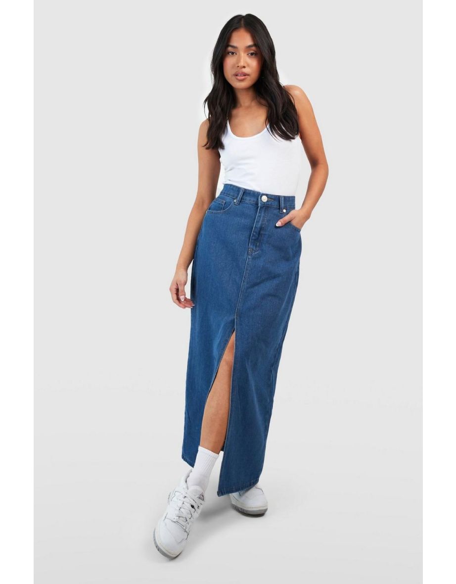 Petite long denim store skirts