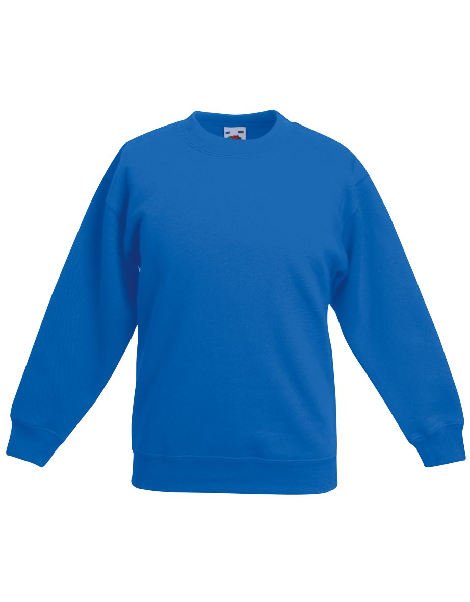 Fruit Of The Loom Kids Unisex Classic 80/20 Set-In Sweatshirt (Pack of 2) - Royal Blue