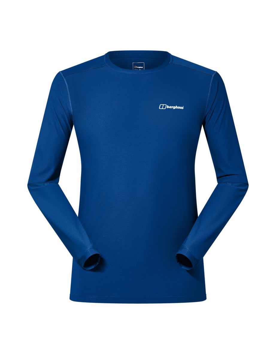 Men's Berghaus 24/7 Crew Long Sleeve Tech T-Shirt in Blue - 5