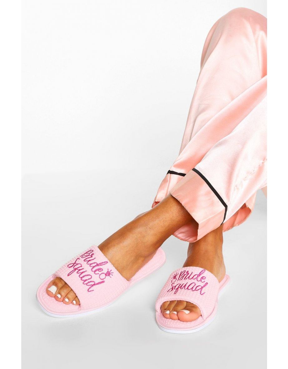 Bride Squad Slippers in a Bag - pink
