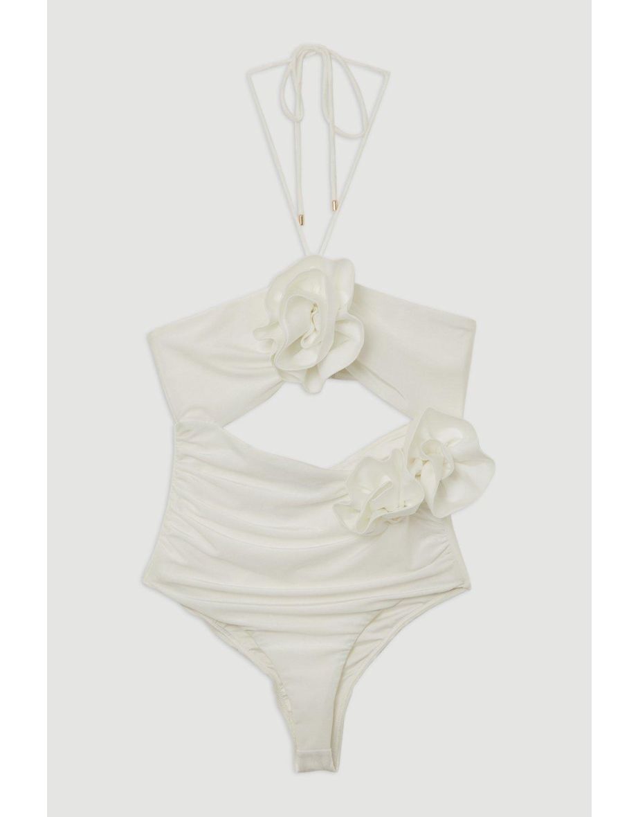 Rosette Cut Out Detail Swimsuit - 3