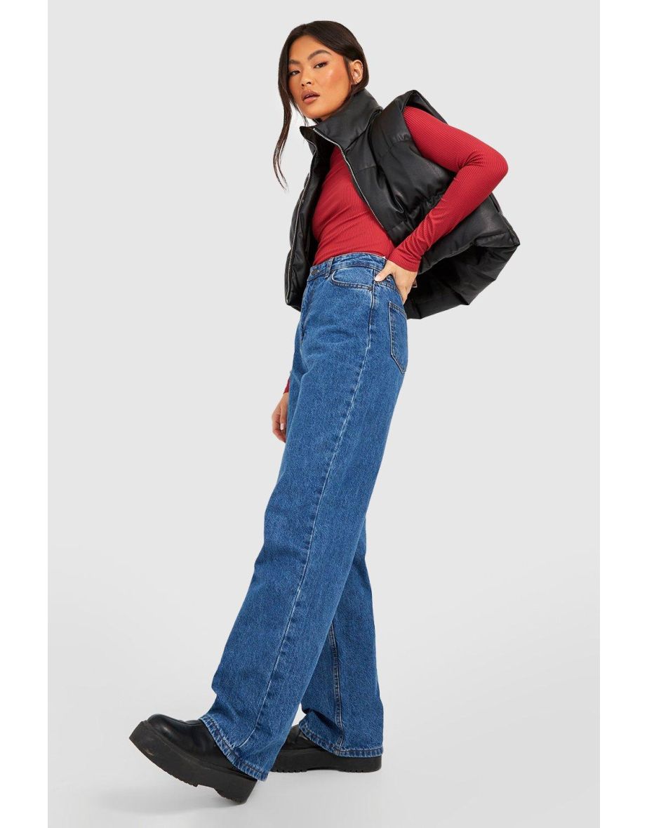 High Neck Rib Top - red - 3