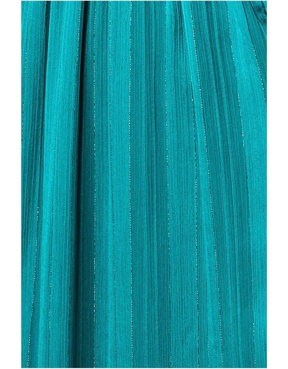 Goddiva Keyhole High Neck Flutter Sleeve Maxi - 4