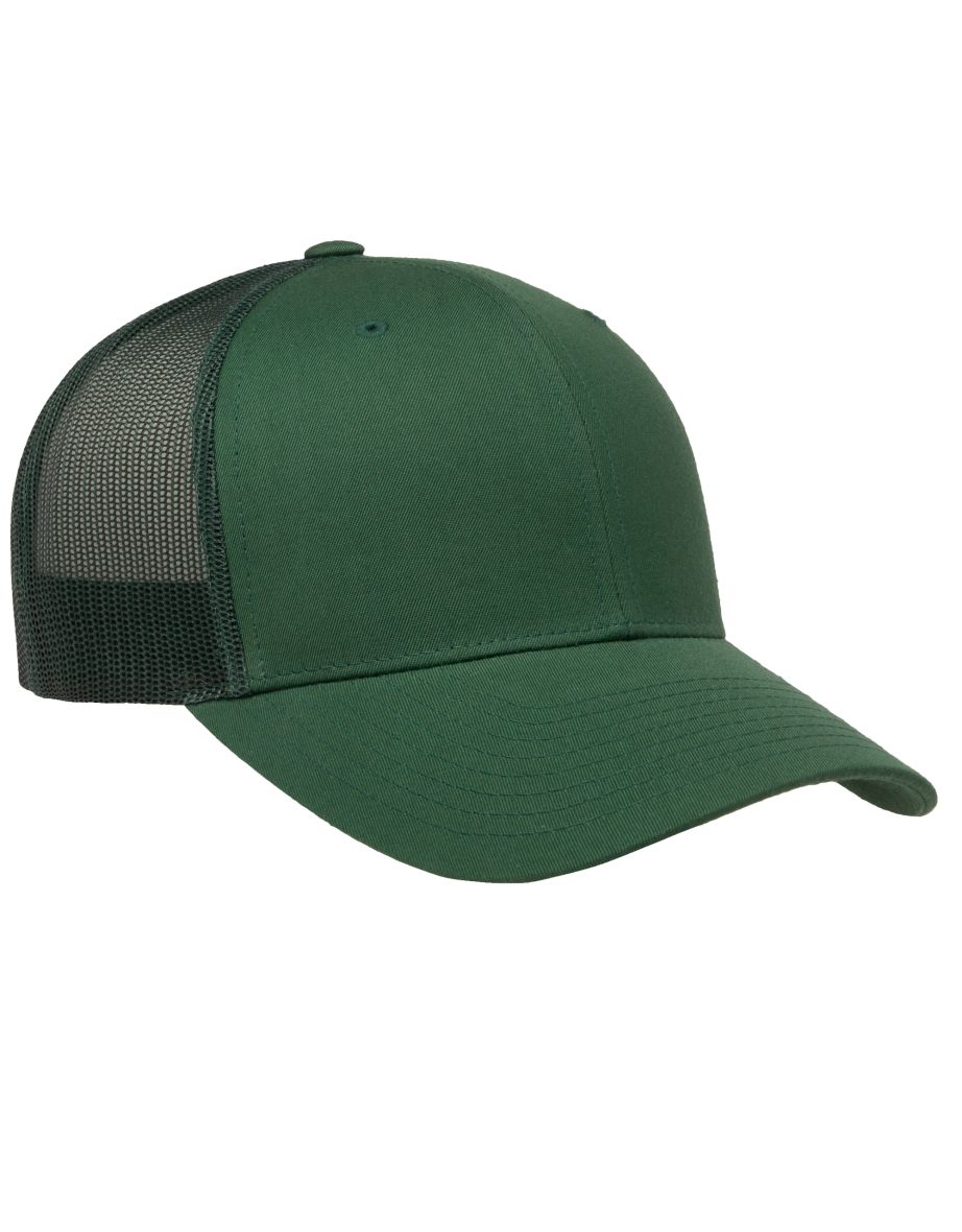 Yupoong Flexfit Retro Snapback Trucker Cap - Evergreen - 3