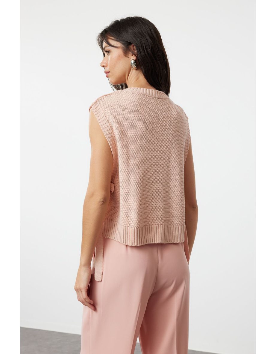 Pink Crop Knitwear Sweater - 6