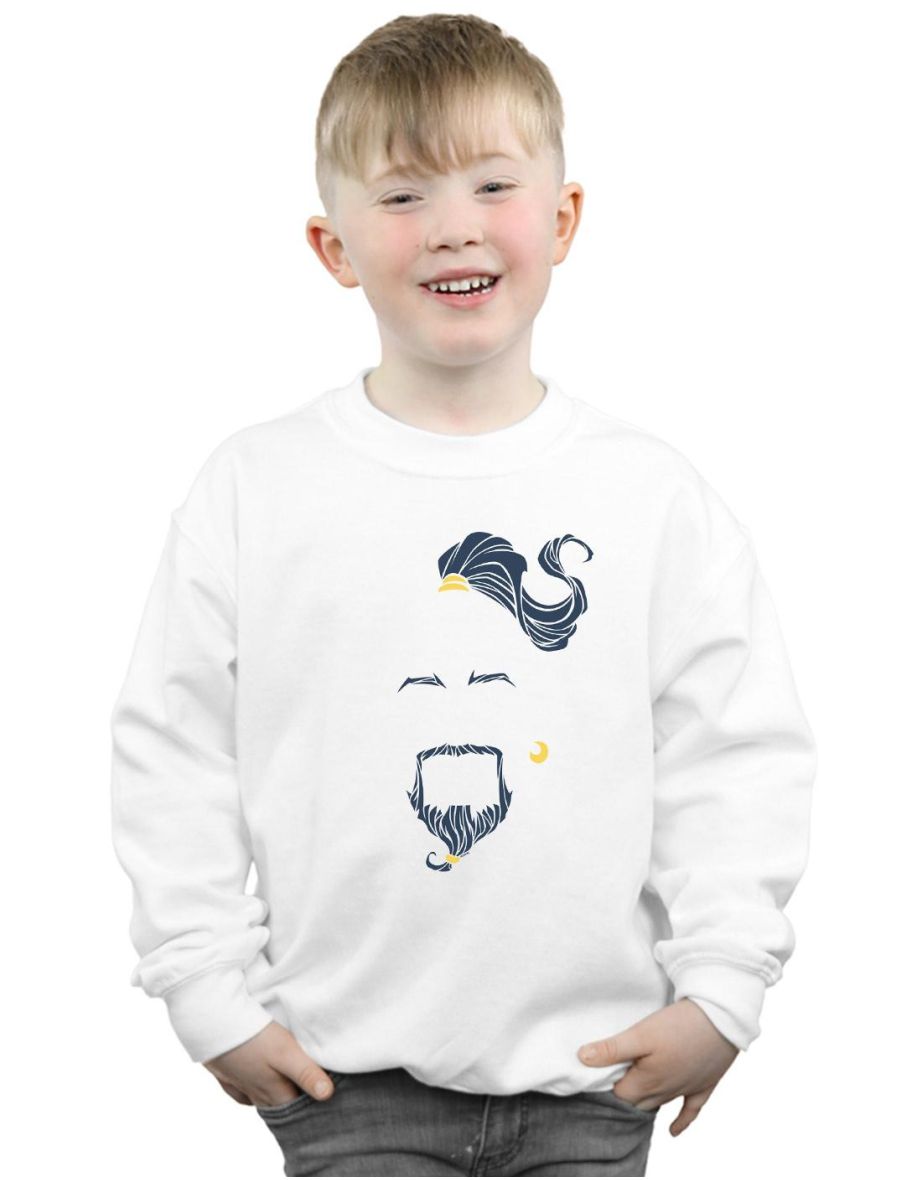 Disney Boys Aladdin Movie Genie Blue Face Sweatshirt