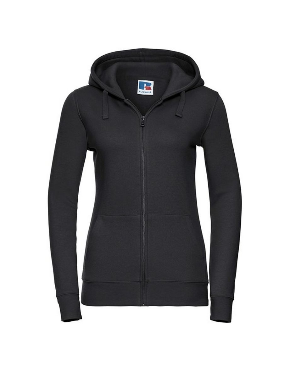 Russell Womens/Ladies Authentic Full Zip Hoodie - Black