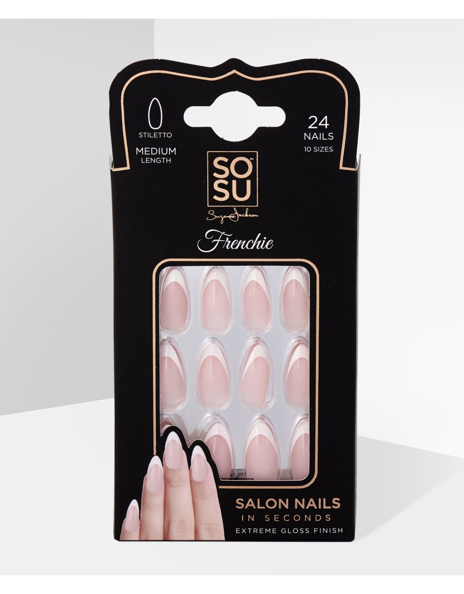 False Nails Stiletto Medium Frenchie - 3