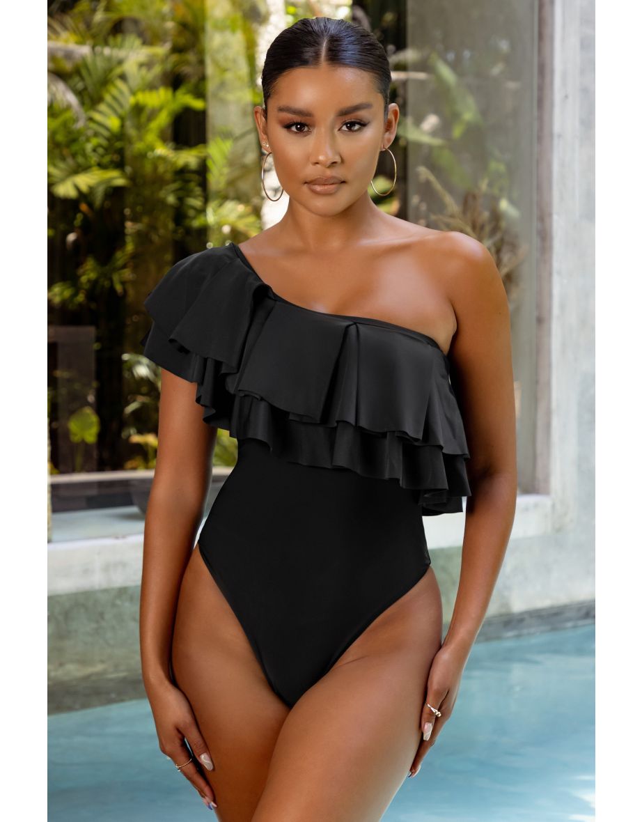 drama ruffle one piece swimsuit