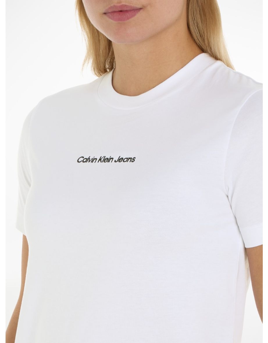 Calvin Klein Jeans INSTITUTIONAL STRAIGHT TEE S/S Knit Tops - 1