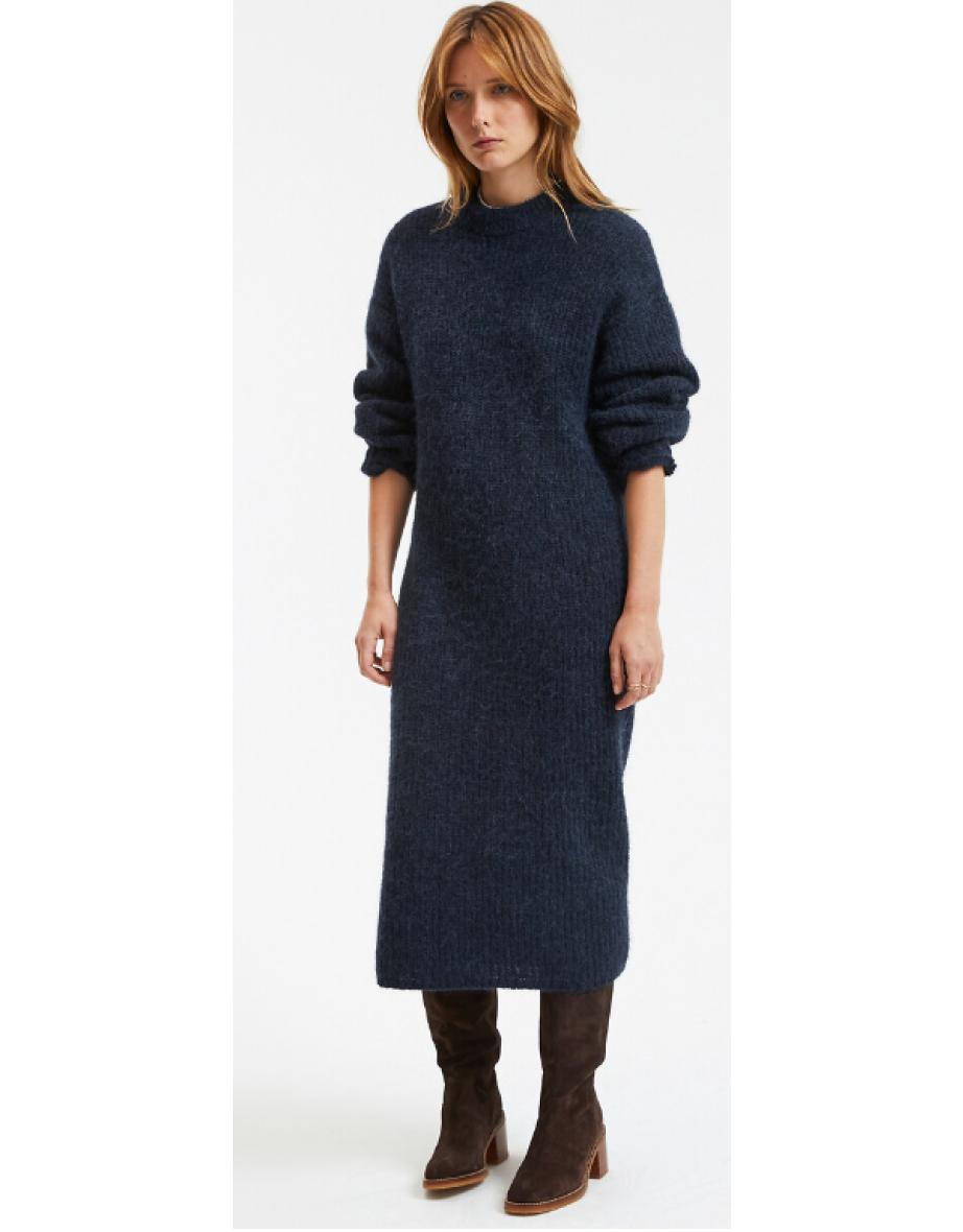 Alpaca Mix Jumper/Sweater Dress with Long Sleeves