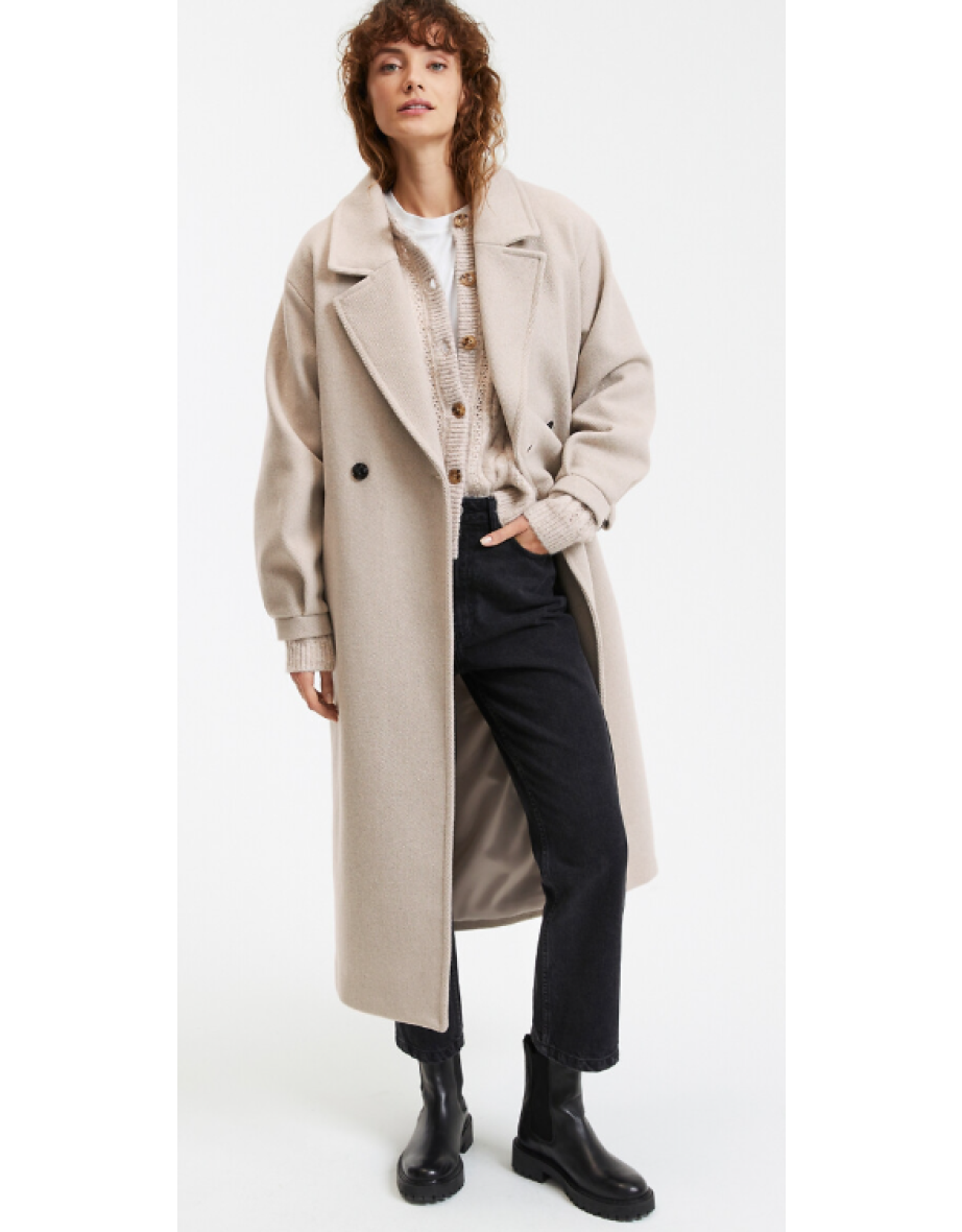 Recycled Buttoned Maxi Coat