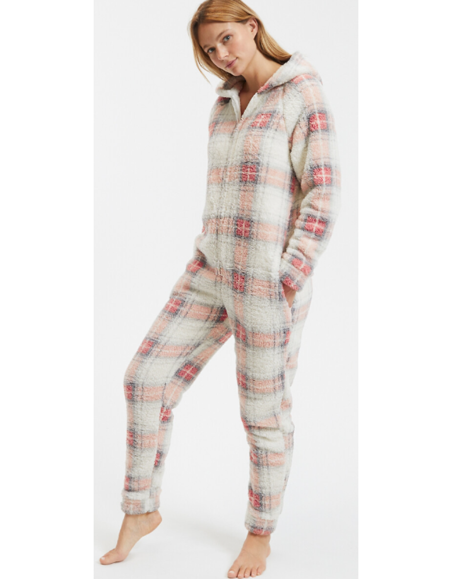 Checked Fleece Onesie