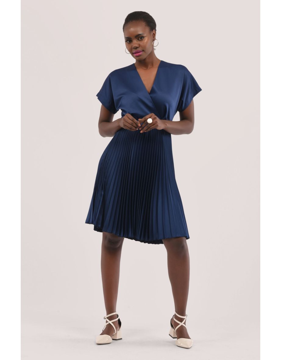 Kimono pleated dress discount