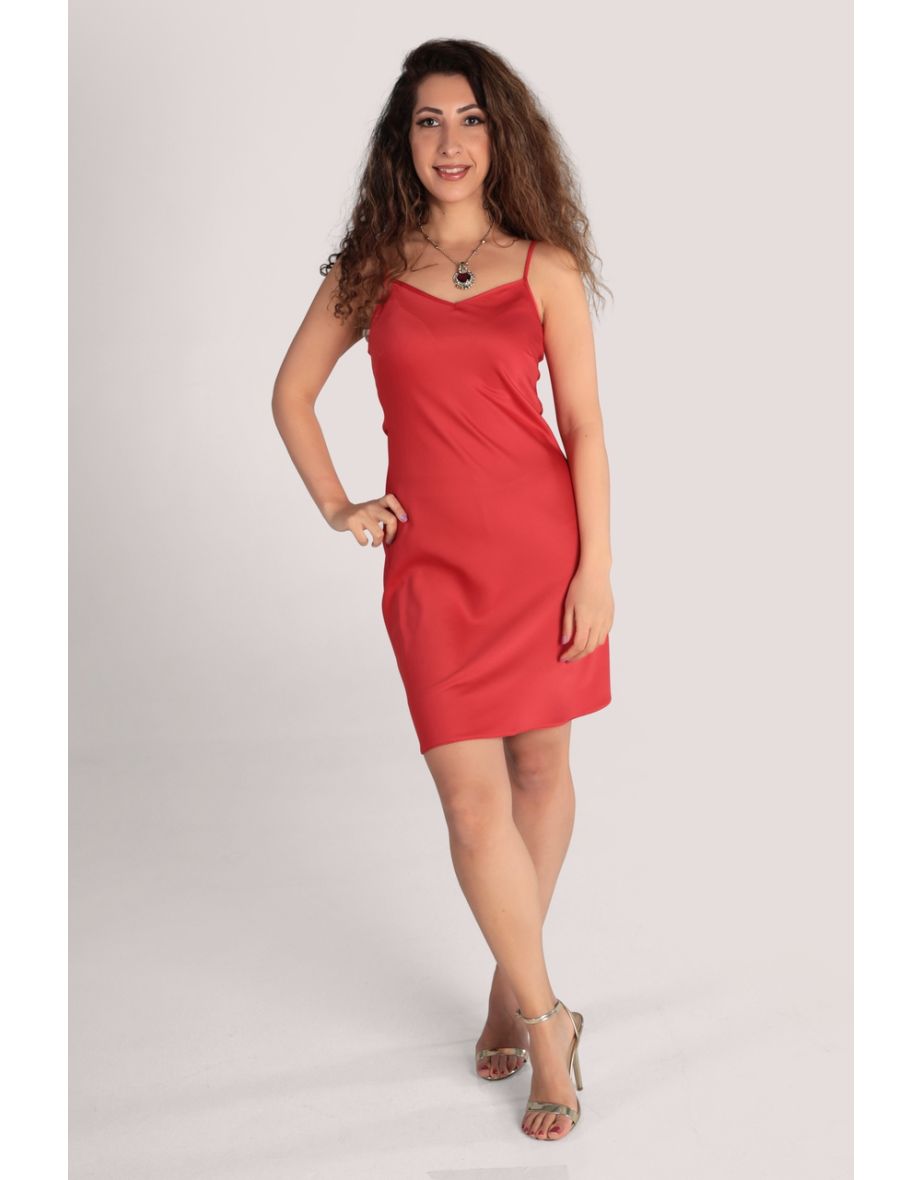Red cami dress outlet