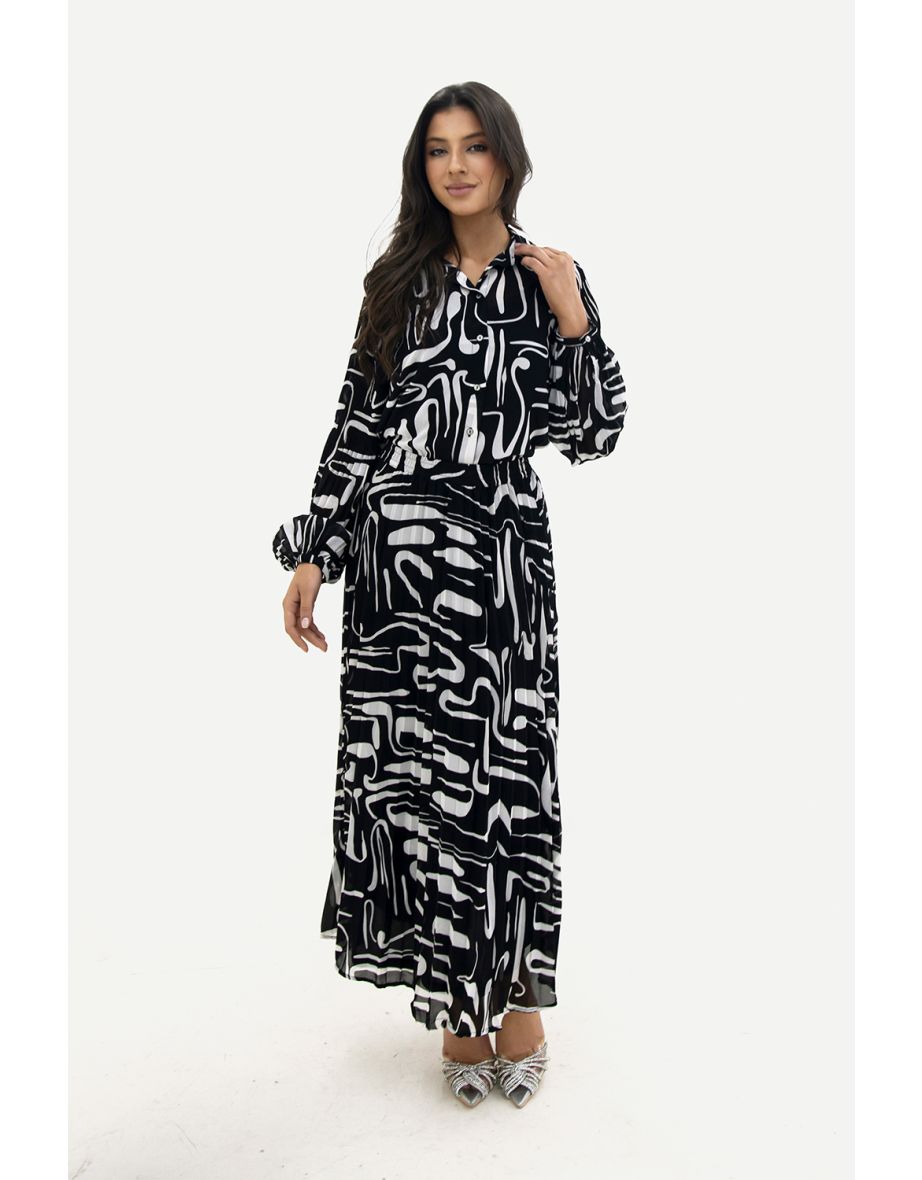 Plisse Multicolored long skirt