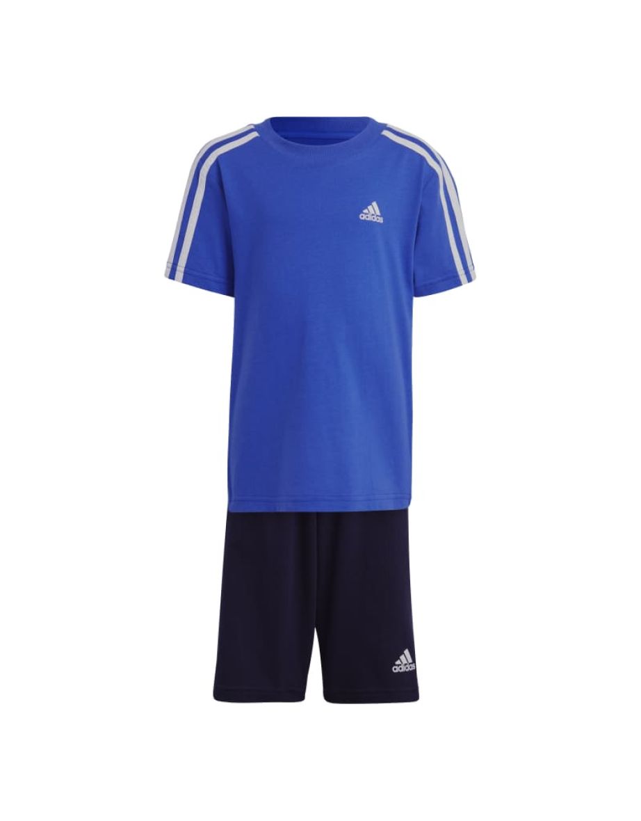 Shop Boys Essentials 3 Stripes Tee and Shorts Set Online in Bahrain VogaCloset