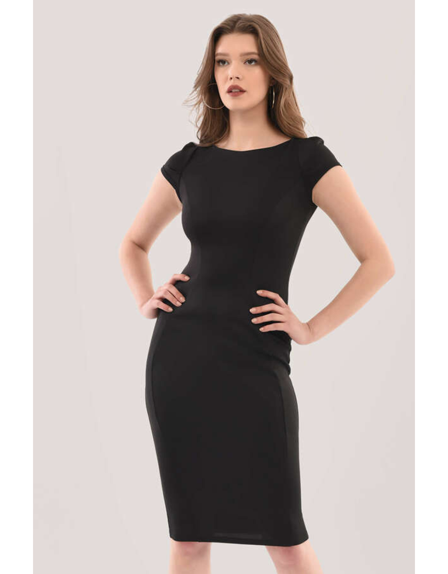 Closet London Black Jersey Bodycon Dress