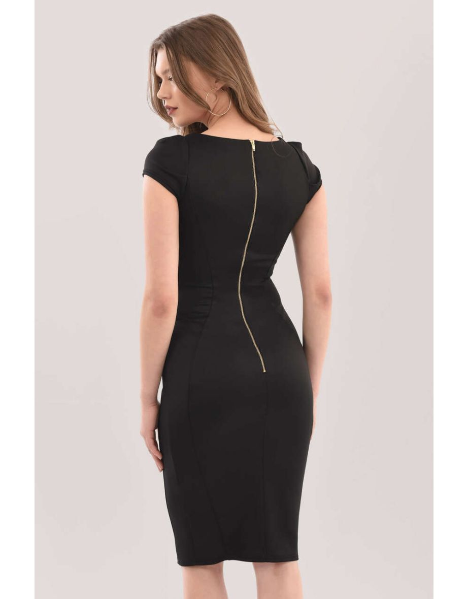 Closet London Black Jersey Bodycon Dress - 3