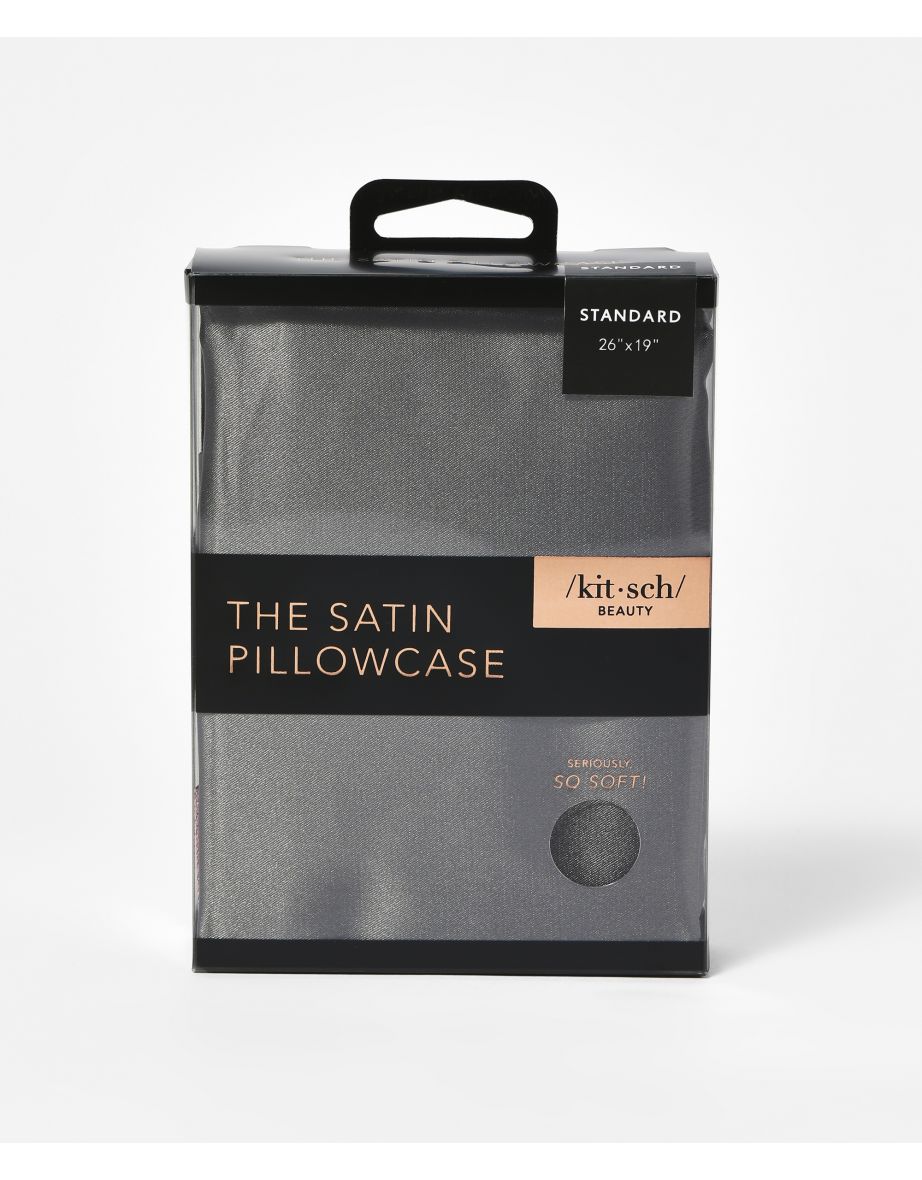 Satin Pillowcase Charcoal Grey - 2
