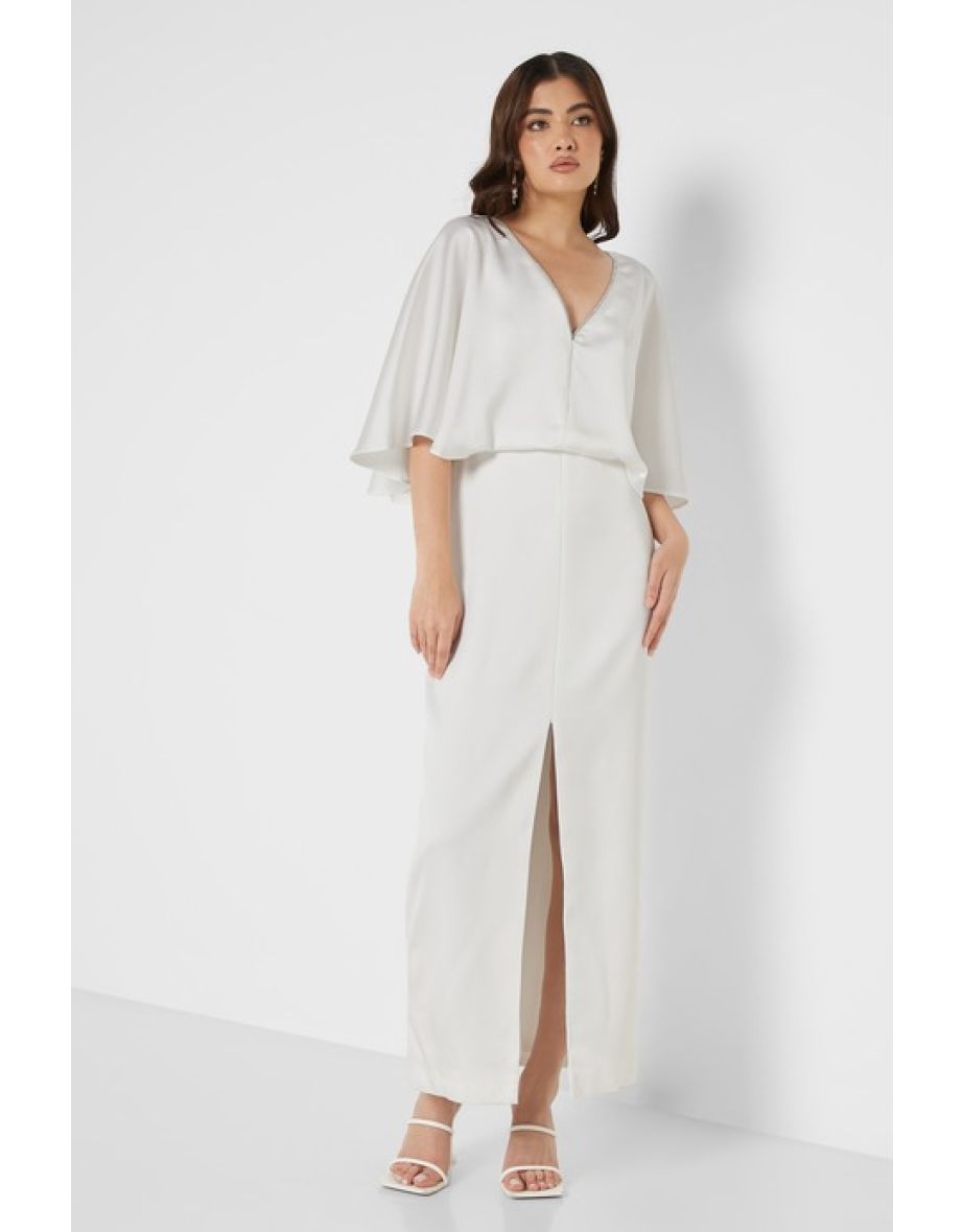 Stripe Stone Embellished V-Neck Dress